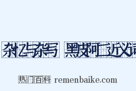 杂忆与杂写·黑皮阿二近义词是什么意思的图片